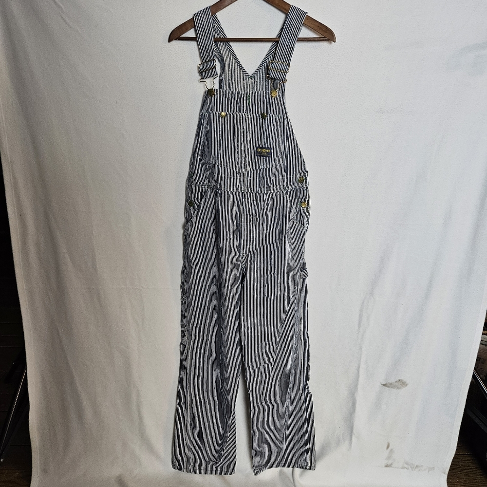 Vintage Oshkosh Pinstripe Overalls mens size 32 x 30